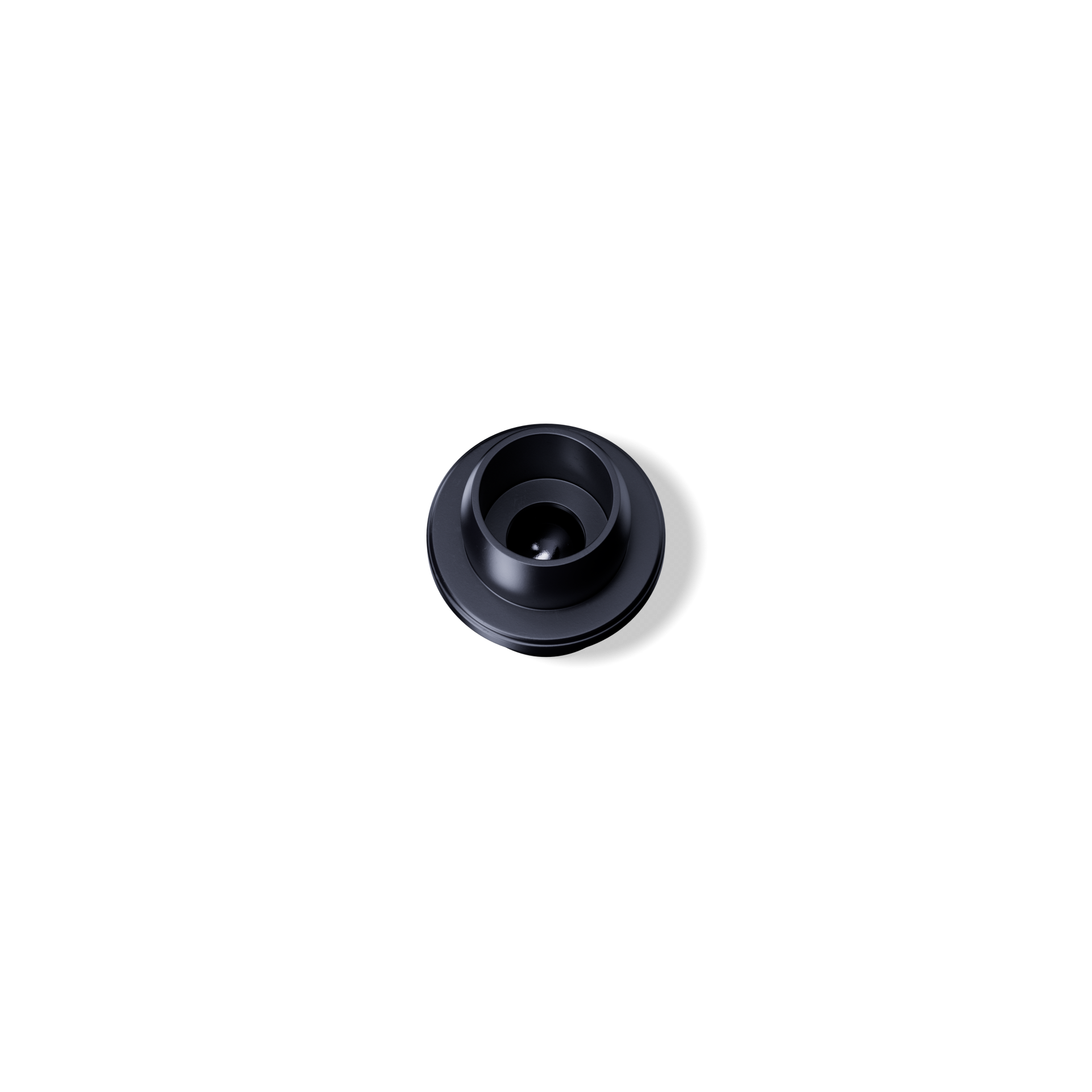 Roll-on-Verschluss DIN18, Urea, schwarzer Einsatz, polierte Glas-Kugel, schwarzer Deckel (Orion)