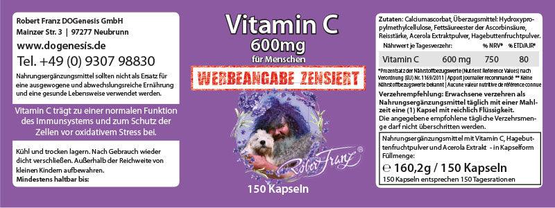 Vitamin C 600 mg von Robert Franz - bever-naturversand