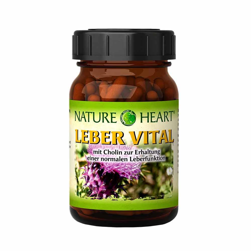 NATURE HEART Leber Vital - 1 Glas mit 60 Kapseln - bever-naturversand