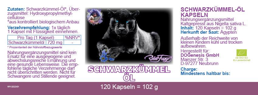 Schwarzkümmel Öl 120 Kapseln von Robert Franz - bever-naturversand