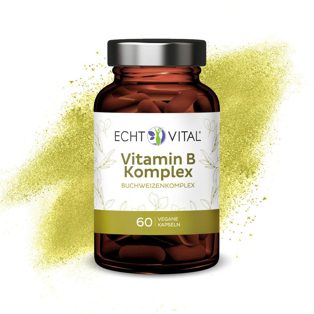 Echt Vital Vitamin B Komplex - 1 Glas mit 60 Kapseln - bever-naturversand