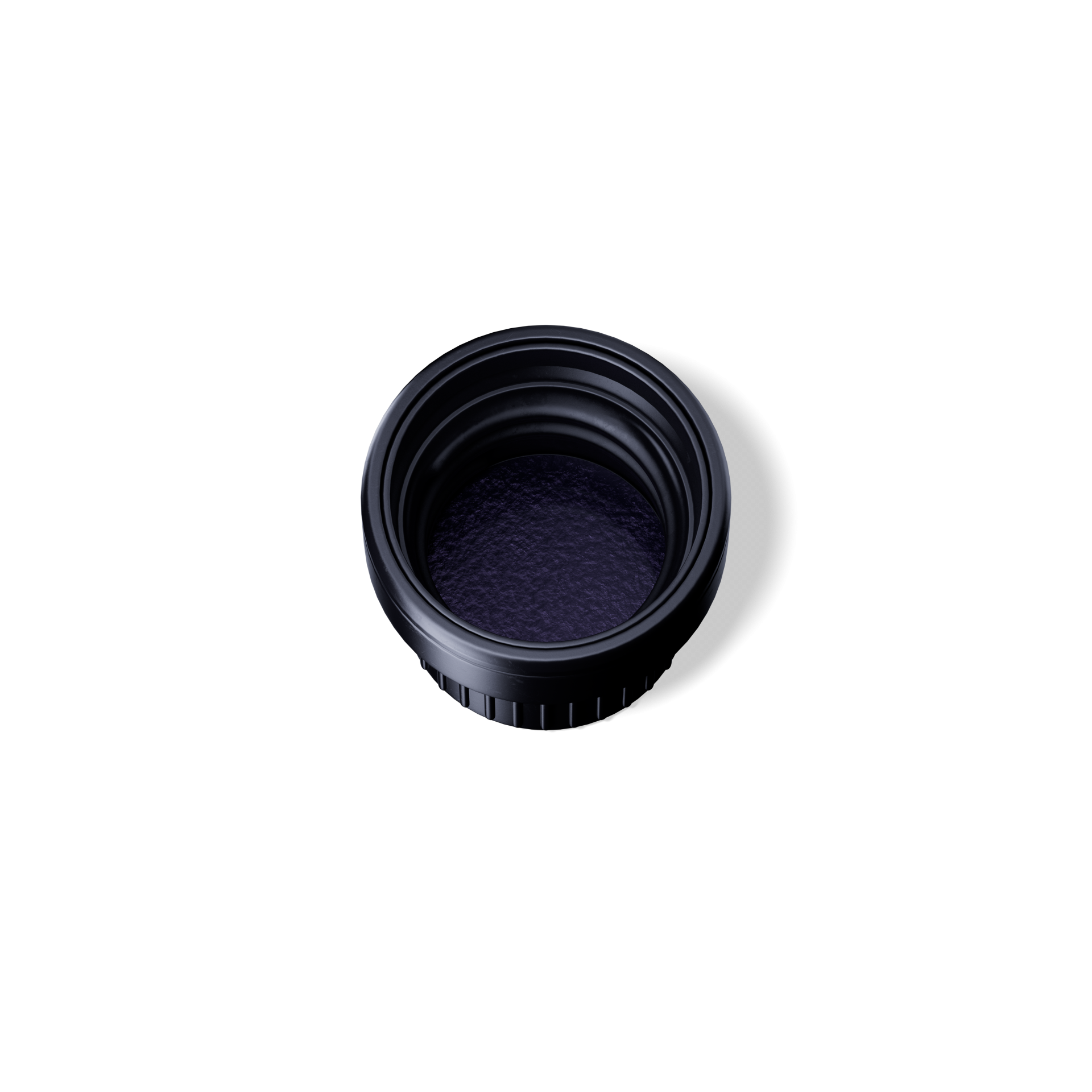Verschluss Kappe series: III, Violett inlay für Tropfenflaschen Orion 5 bis zu 100 ml, DIN18, Schwarz