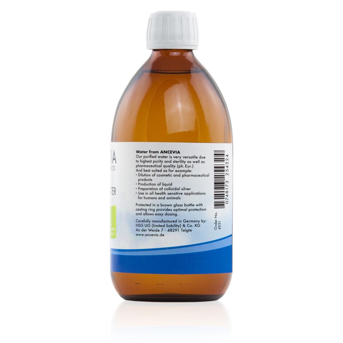 Ancevia® Ph.Eur. Wasser (AQUA PURFICATA) 500 ml - bever-naturversand