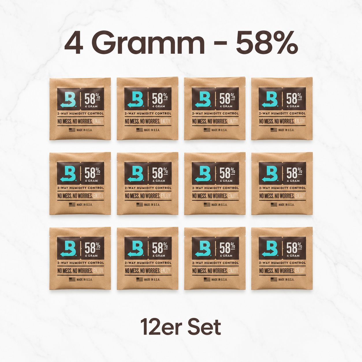 Hygro Packs für Violettglas 1000 ml - 300 ml Schimmelprävention (4g / 58%) von Boveda®