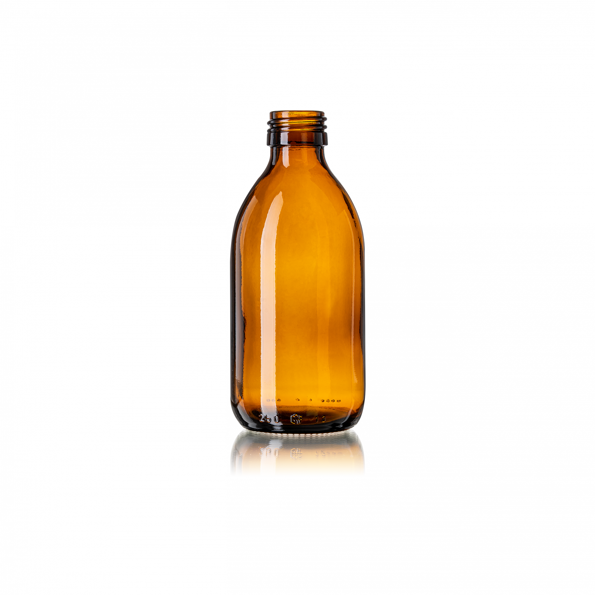 Calaso Sirupflasche Thyme 250 ml, PP28, Amber - Perfekt für Sirupe und Flüssigkeiten