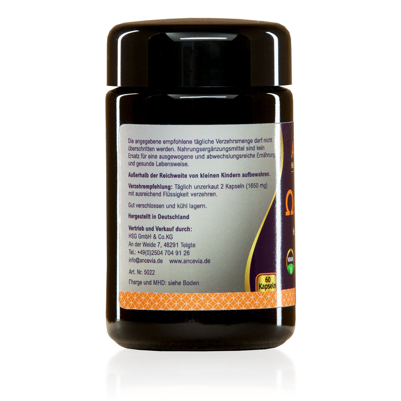 Ancevia® Omega 3 Kapseln | DHA + EPA vegan MHD 12/2025