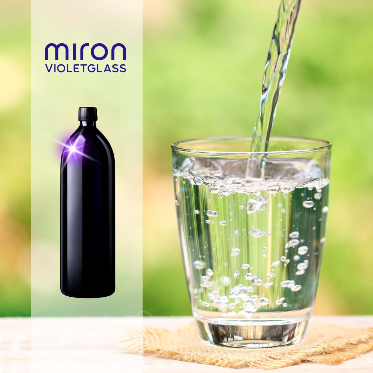 BioVio Maxima - Violettglas 1000 ml Flasche (Aquarius) von MIRON®