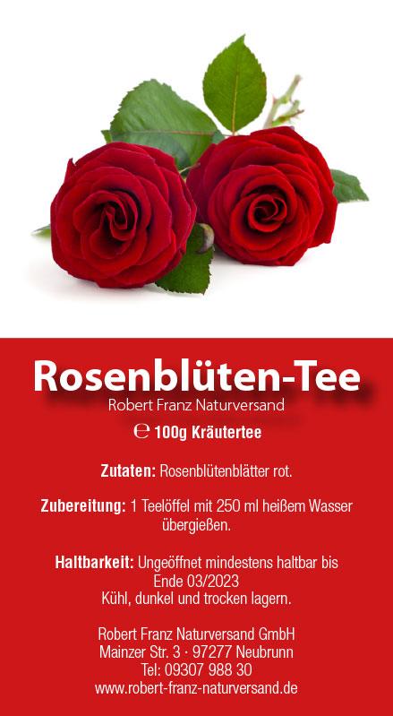 Rosenblüten Tee geschnitten 100 g von Robert Franz - bever-naturversand