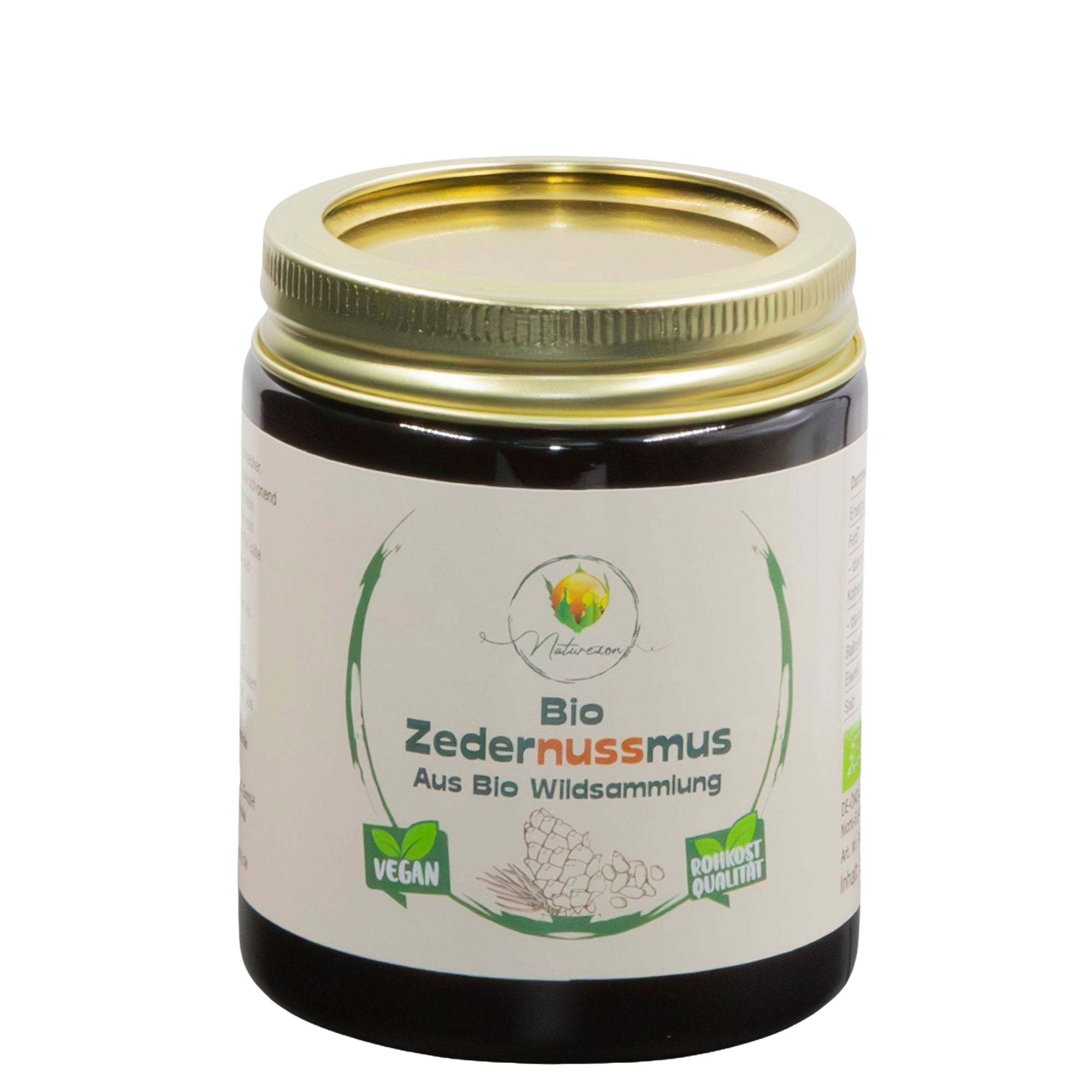 Naturezon Bio Zedernussmus  - 100% Reine Bio-Zedernnüsse - Nährstoffreich & Aromatisch - Natürlich & Nachhaltig - Wöchentliche Produktion