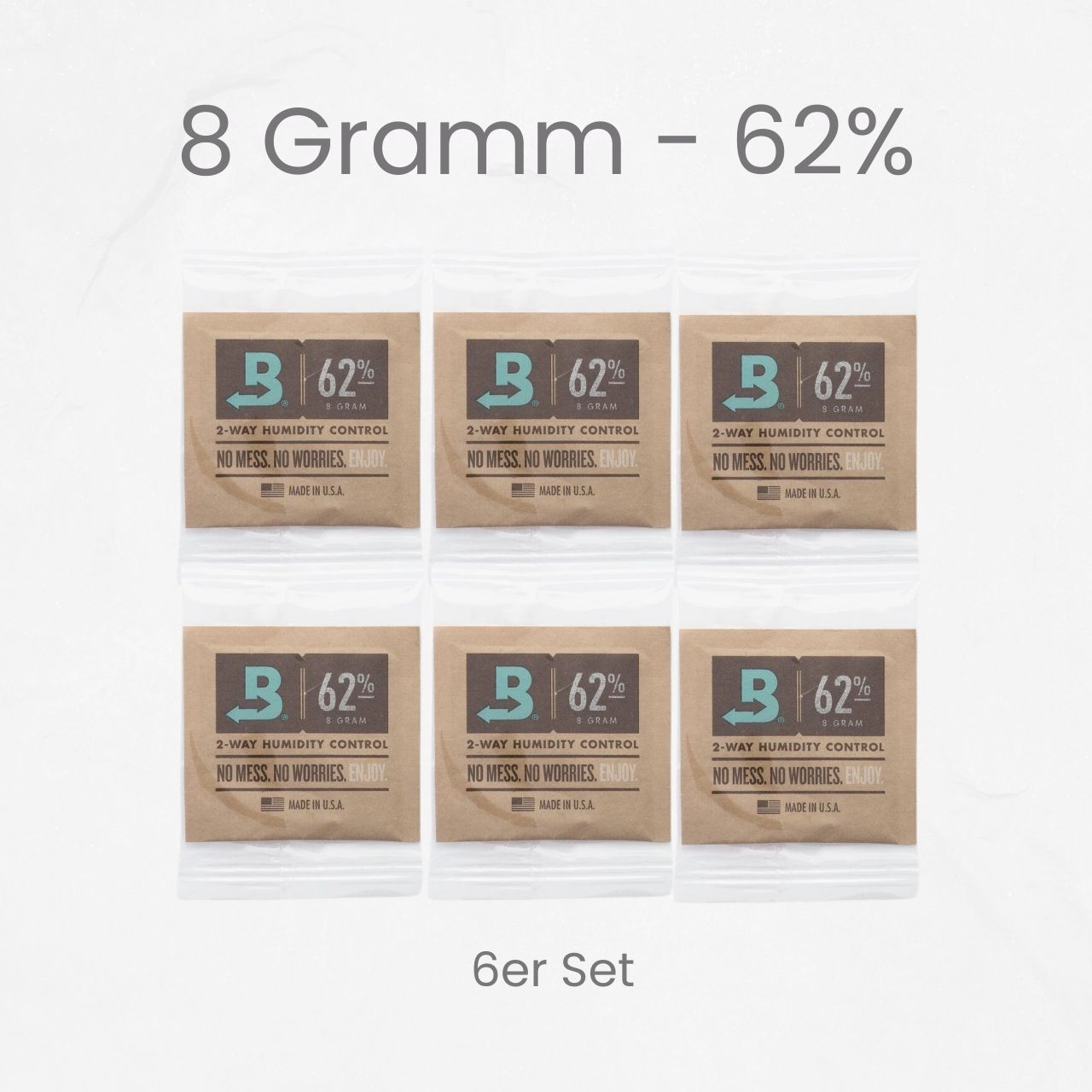 Hygro Packs für Violettglas 1000 ml - 300 ml Schimmelprävention (8g / 62%) von Boveda®
