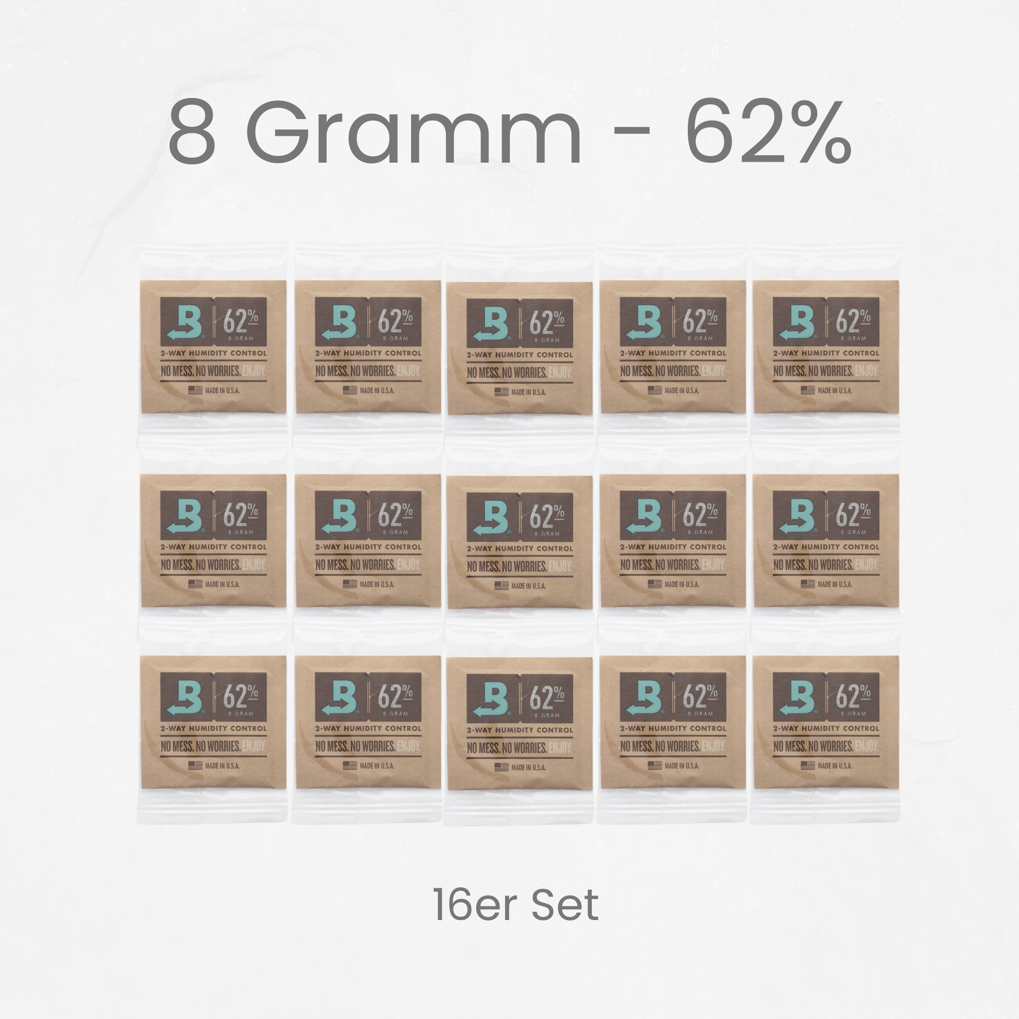 Hygro Packs für Violettglas 1000 ml - 300 ml Schimmelprävention (8g / 62%) von Boveda®