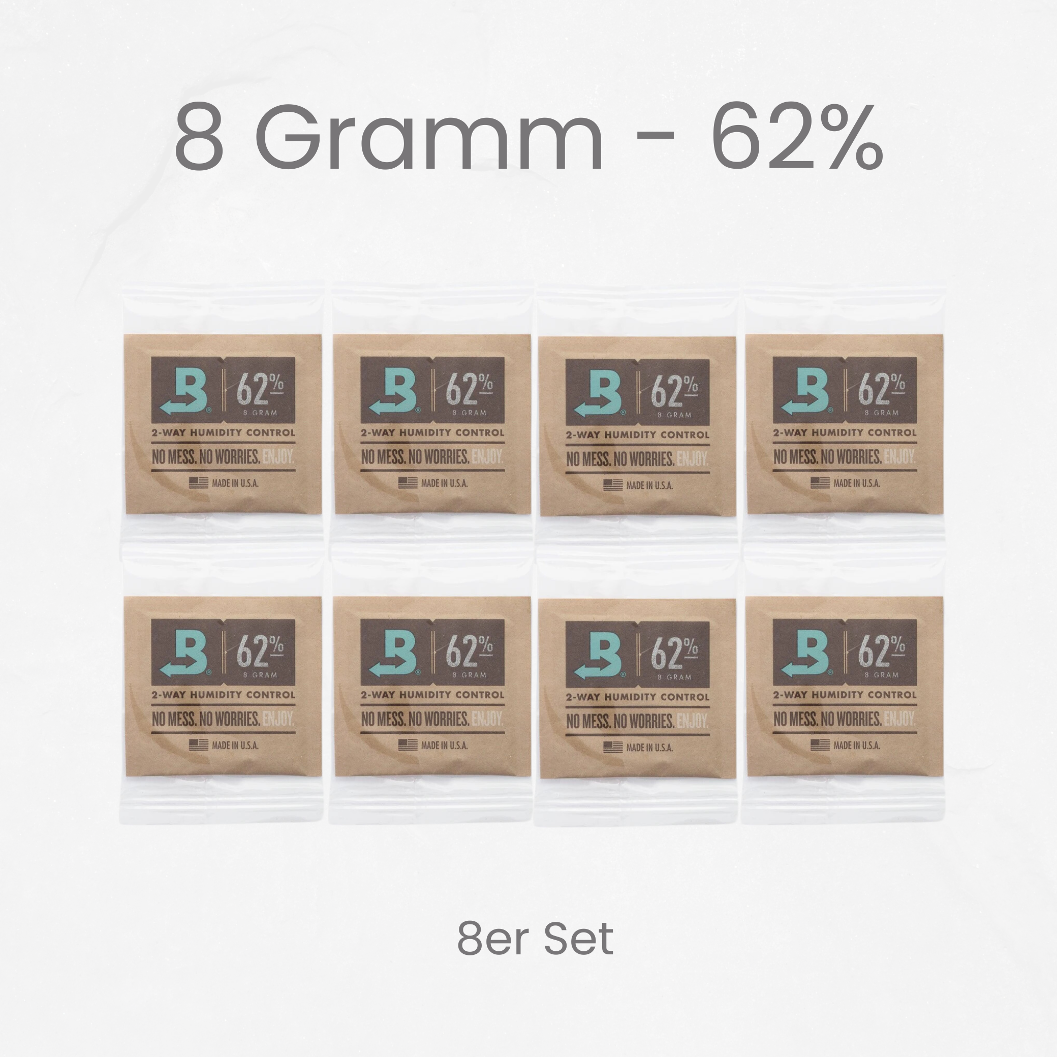 Hygro Packs für Violettglas 1000 ml - 300 ml Schimmelprävention (8g / 62%) von Boveda®