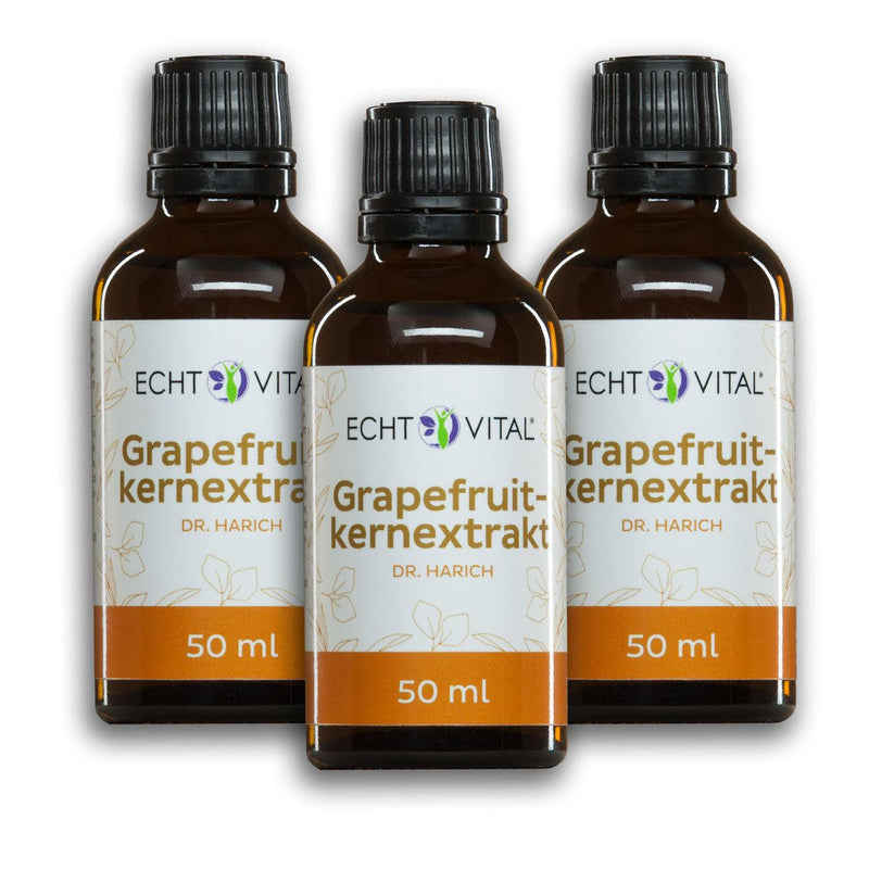 Echt Vital Grapefruitkernextrakt - 3 Flaschen mit je 50 ml - bever-naturversand