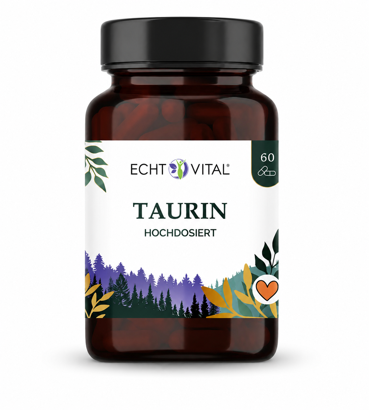 Echt Vital® Taurin hochdosiert – 1000 mg Taurin pro Kapsel