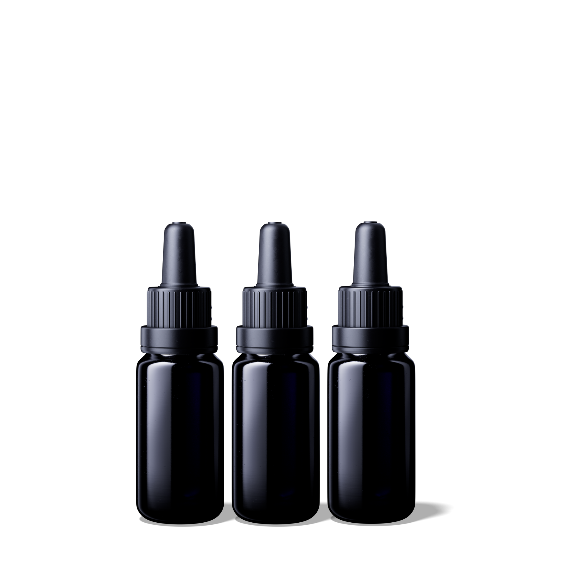 Hochwertige Miron Tropfenflaschen Orion 10ml H63 aus Violettglas im 3er Set inkl. TPE Pipette