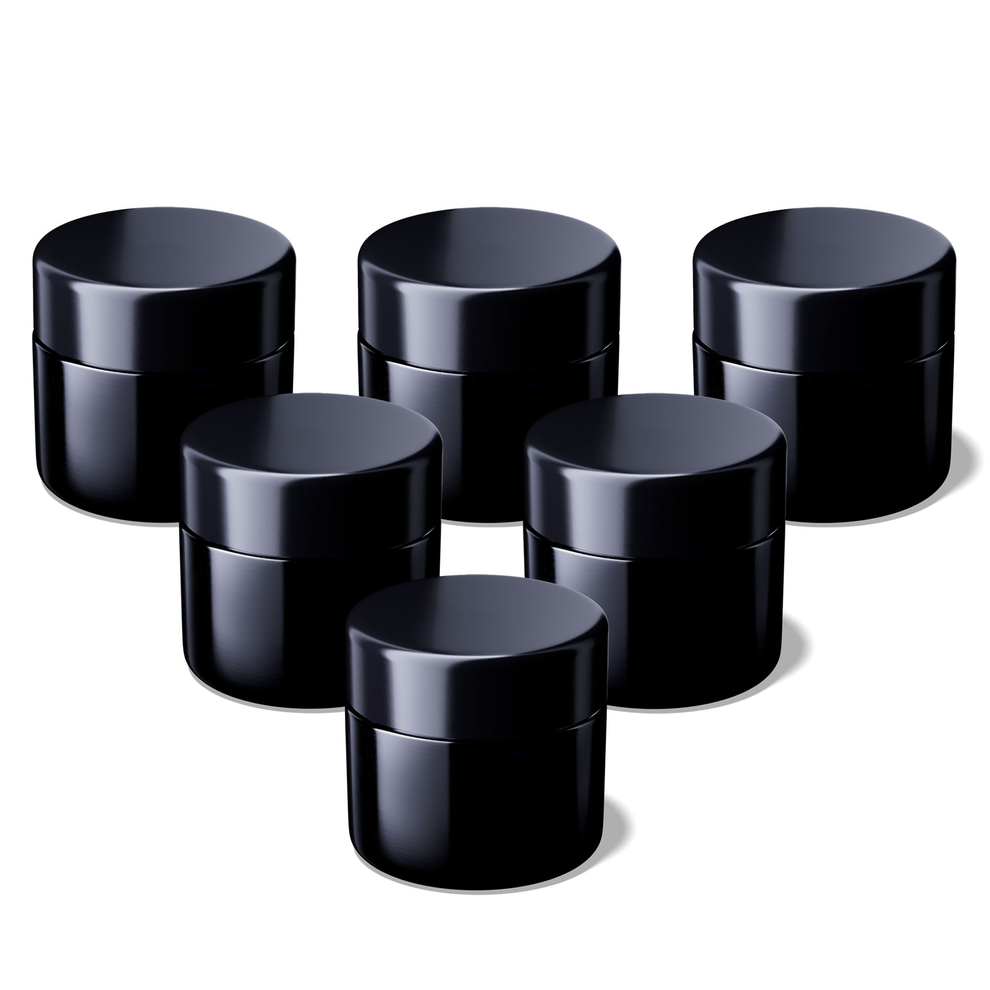 Hochwertige Miron Kosmetikdosen Ceres aus Violettglas 50 ml im 6er Set inkl. Deckel Urea und Versiegelung