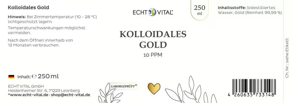 Kolloidales Gold 10 ppm James Douglas Edition