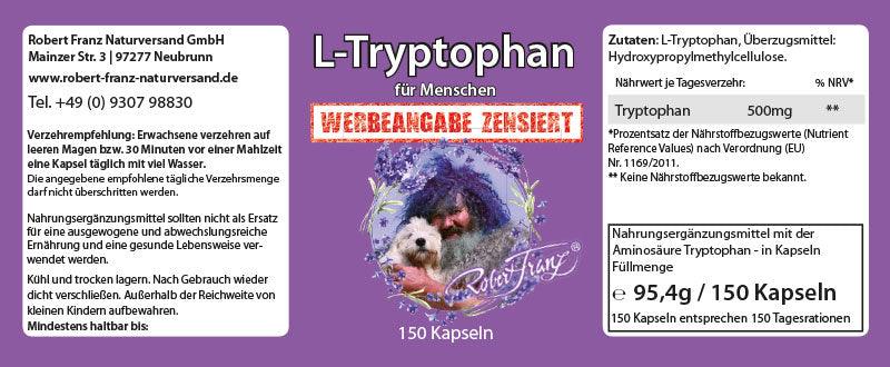 L-Tryptophan 150 Kapseln von Robert Franz - bever-naturversand