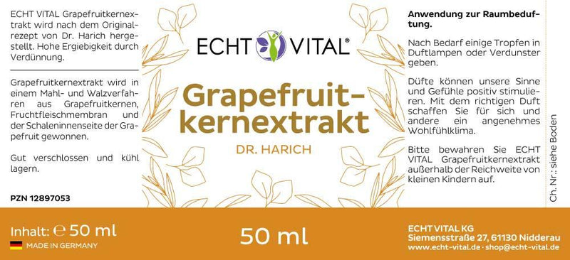 ECHT VITAL Grapefruitkernextrakt - 1 Flasche mit 50 ml