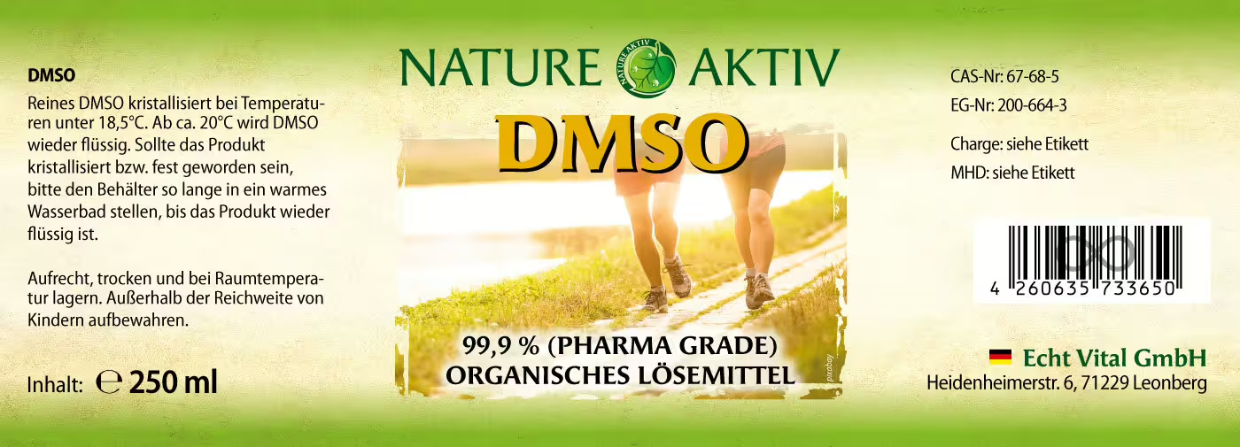 Nature Aktiv – DMSO 99,9 % (Pharma Grade) – 250 ml organisches Lösungsmittel