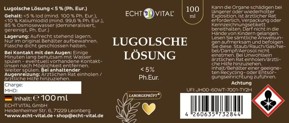 Lugolsche Lösung < 5 % Ph. Eur. Dr. Lugol Edition