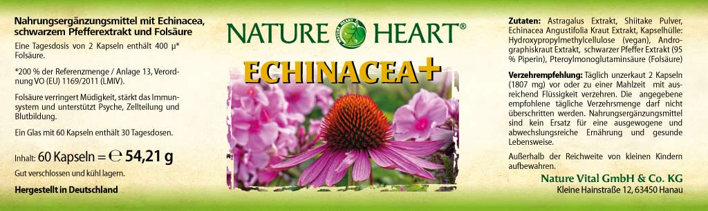 Nature Heart ECHINACEA+ – Stärken Sie Ihr Immunsystem natürlich und effektiv