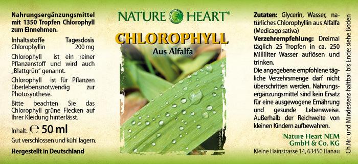 Nature Heart Chlorophyll Tropfen aus Alfalfa - 1 Flasche mit 50 ml