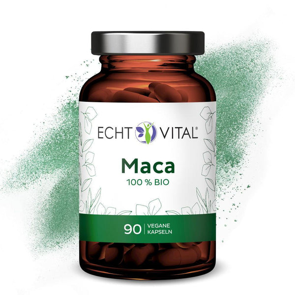 Echt Vital Bio Maca - 1 Glas mit 90 Kapseln - bever-naturversand