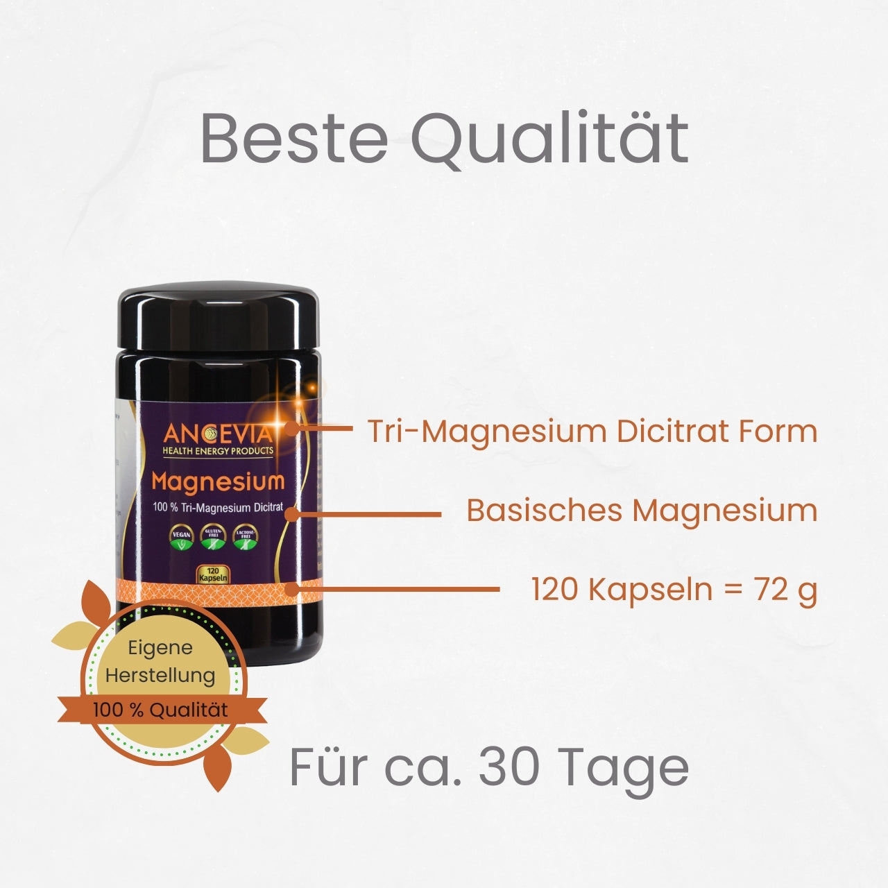 Nährstoff-Quartett (D3, K2, Mg, OPC) von Ancevia®