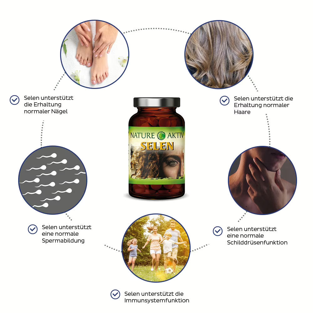 Nature Aktiv Selen 200 µg – vegane Presslinge
