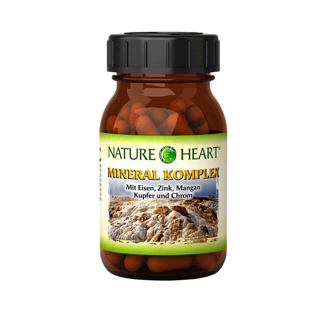 NATURE HEART Mineral Komplex - 1 Glas mit 60 Kapseln