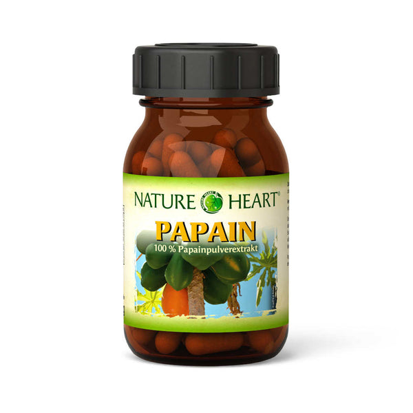 NATURE HEART Papain- 1 Glas mit 60 Kapseln