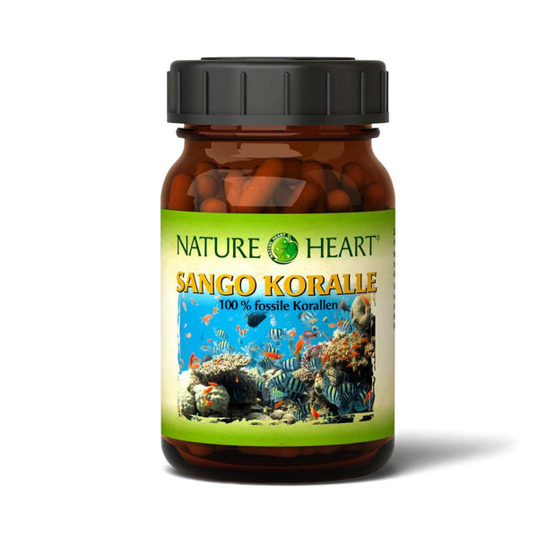 Nature Heart Sango Koralle - 1 Glas mit 90 Kapseln - bever-naturversand