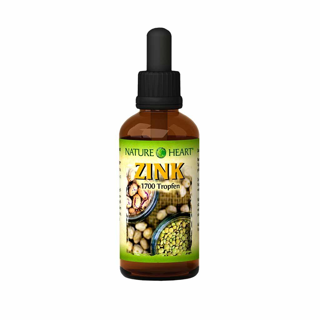 Nature Heart Zink Tropfen - 1 Flasche mit 50 ml - bever-naturversand