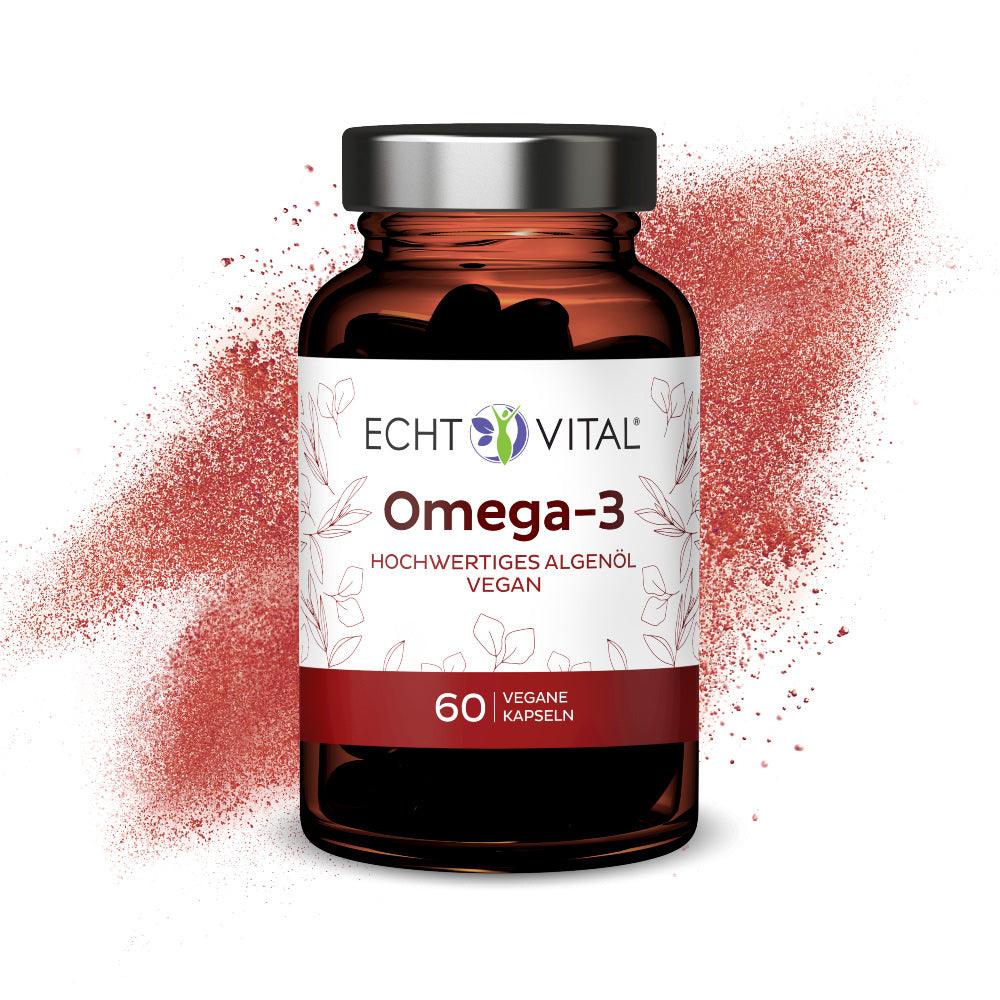 ECHT VITAL Omega-3 vegan - 1 Glas mit 60 Kapseln - bever-naturversand