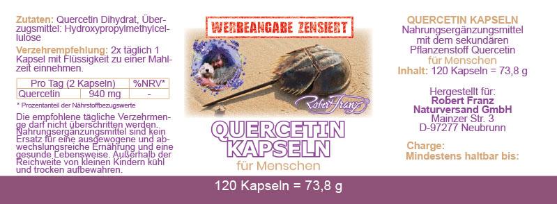 Quercetin Kapseln von Robert Franz - bever-naturversand