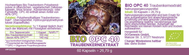 Bio OPC 40 Traubenkernextrakt von Robert Franz - bever-naturversand