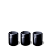 Weithalsglas Saturn 50 ml aus Miron® Violettglas inkl. Deckel und Versiegelung im 3er Set