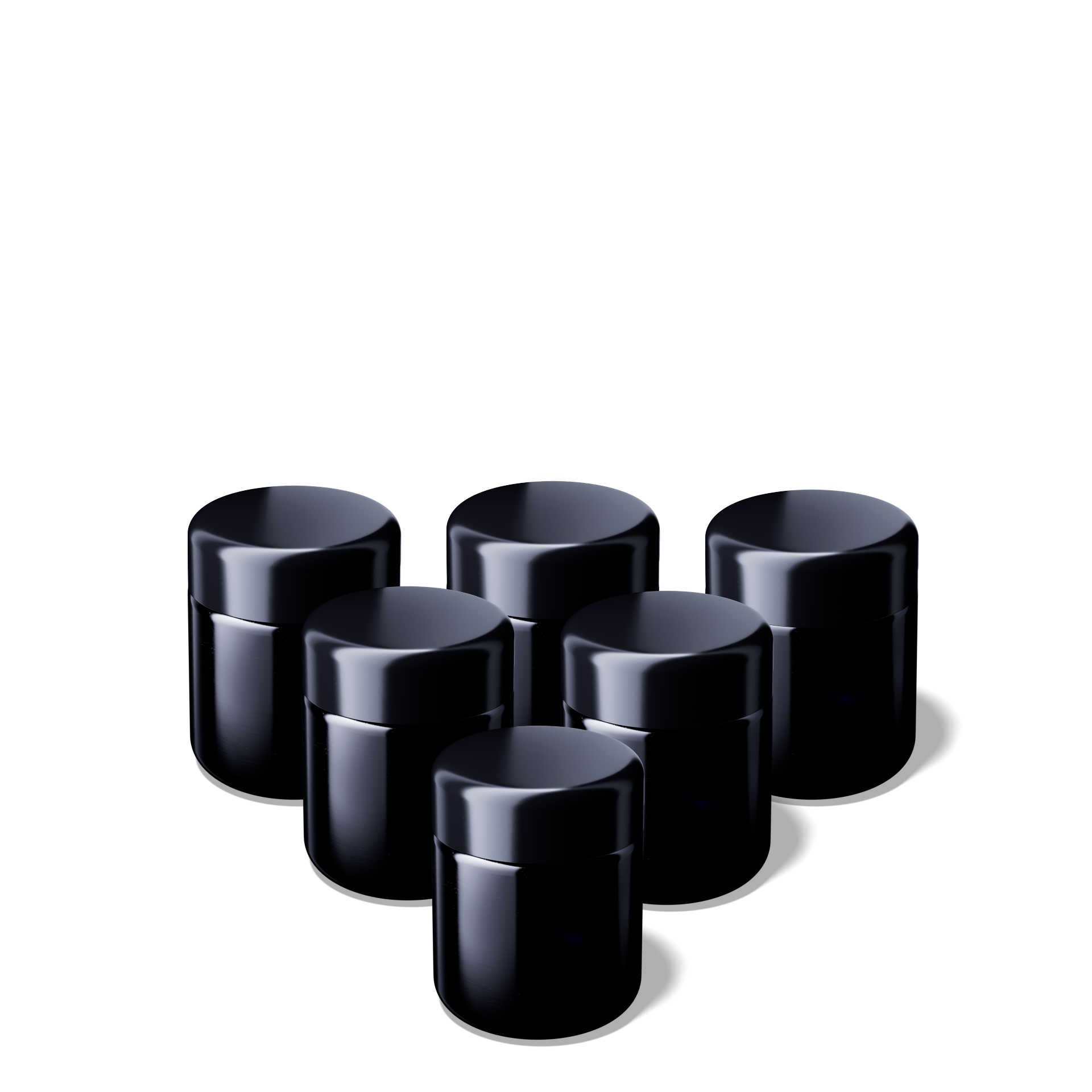 Weithalsglas Saturn 50 ml aus Miron® Violettglas inkl. Deckel und Versiegelung im 6er Set