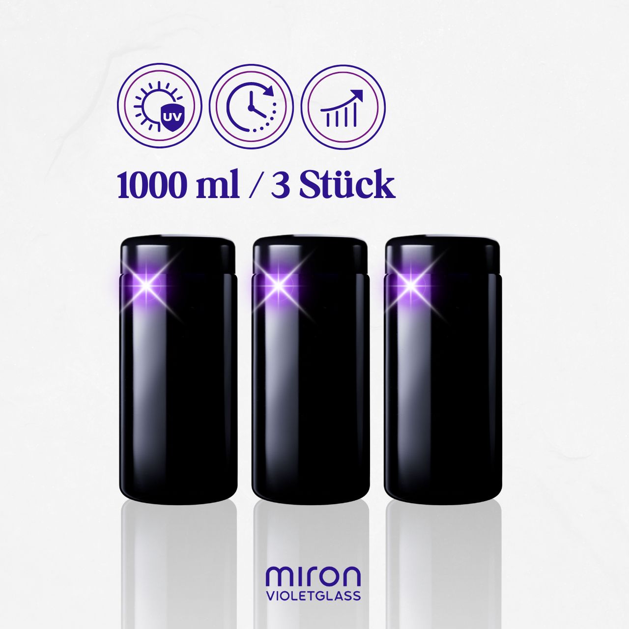 Violet Giants - Violettglas 1000 ml Weithalsdose von MIRON®