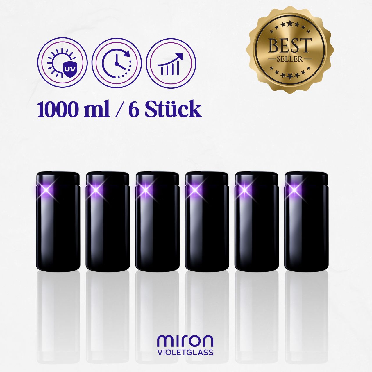 Violet Giants - Violettglas 1000 ml Weithalsdose von MIRON®