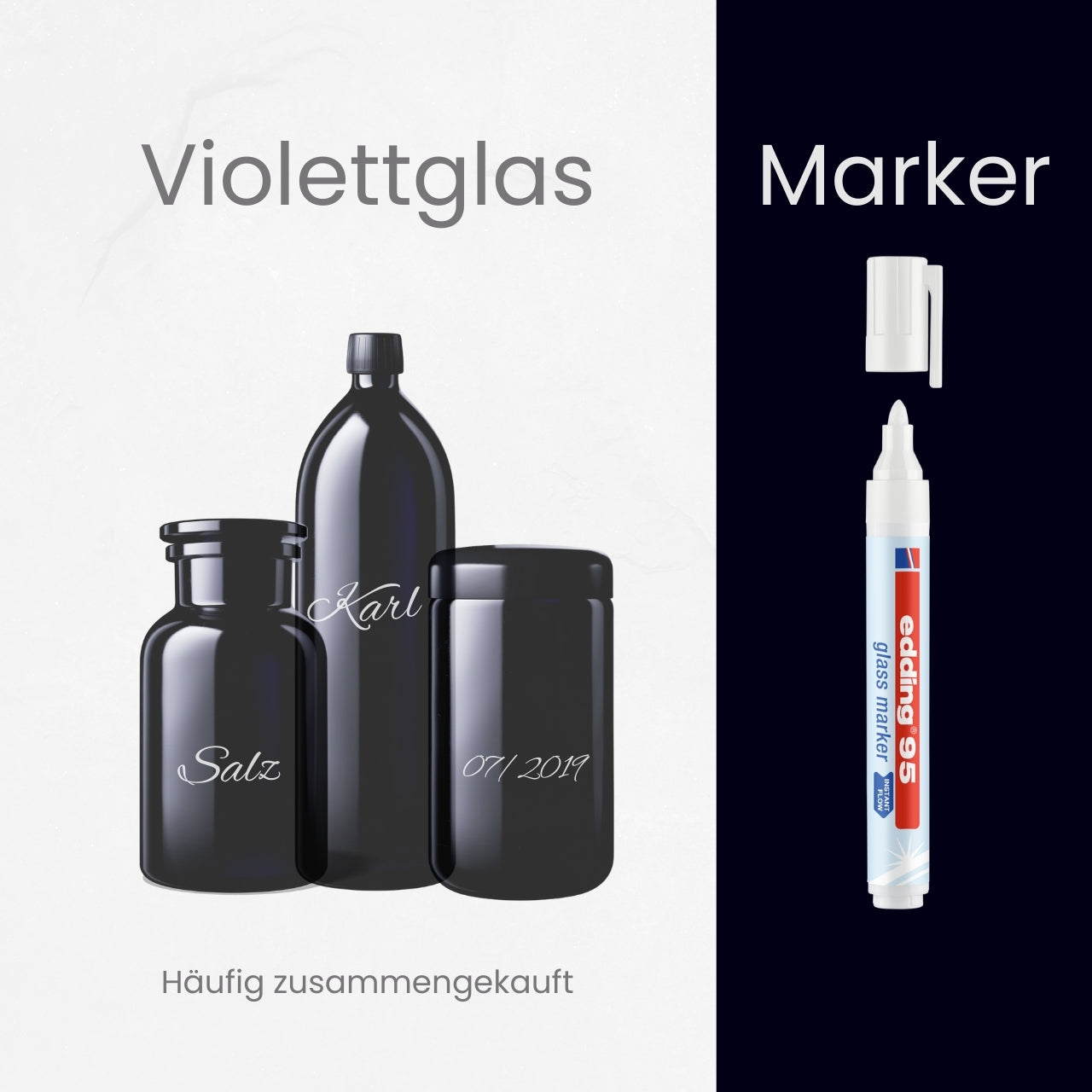 Aromabunker - Violettglas 500 ml Weithalsdose (Saturn) von MIRON®