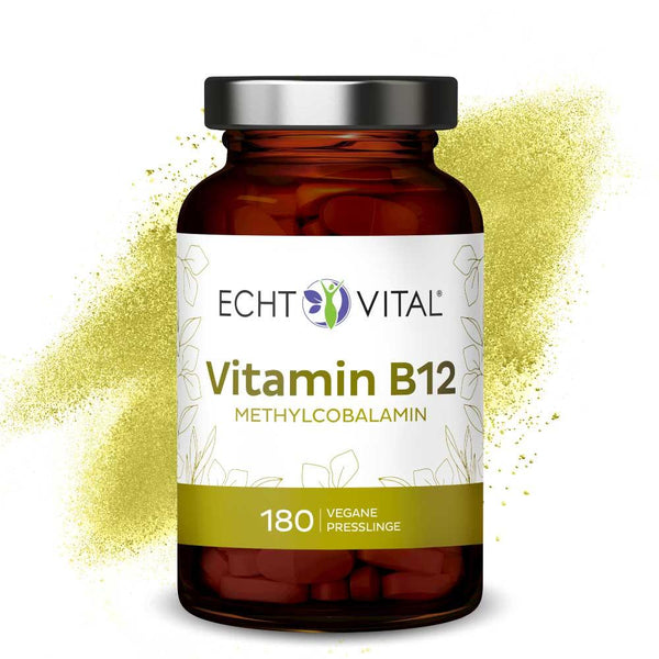 Echt Vital Vitamin B12 - 1 Glas mit 180 Presslingen - bever-naturversand