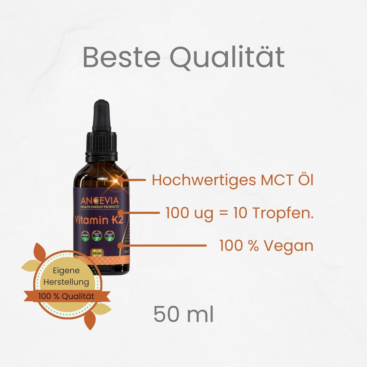 Nährstoff-Quartett (D3, K2, Mg, OPC) von Ancevia®