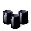 Weithalsdosen Saturn 250 ml aus Miron® Violettglas im 3er Set inkl. Deckel und Versiegelung