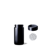 Weithalsglas Saturn aus Miron® Violettglas 100 ml inkl. Deckel und Versiegelung - Langform -