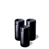 Weithalsglas Saturn aus Miron® Violettglas 100 ml im 3er Set-inkl. Deckel und Versiegelung - Langform -