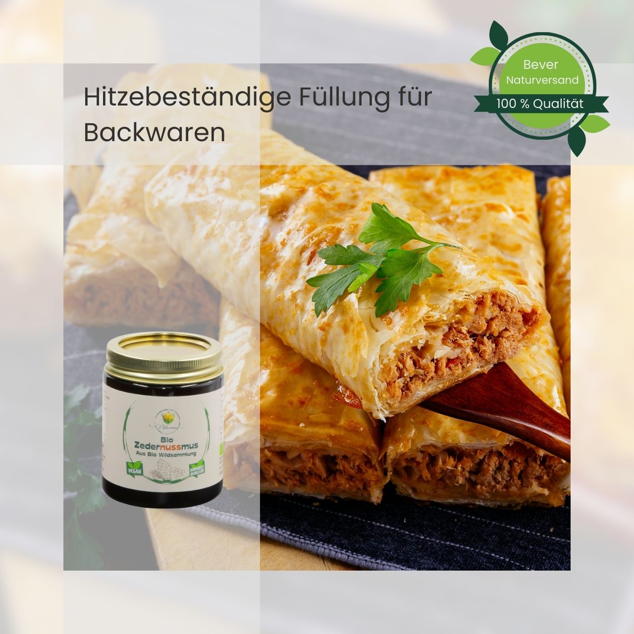 Bio Sibirisches Zedernuss-Mus aus wildgesammelten Zedernüssen (wöchentliche Produktion) von Naturezon® nächste Herstellung am 14.01.2025