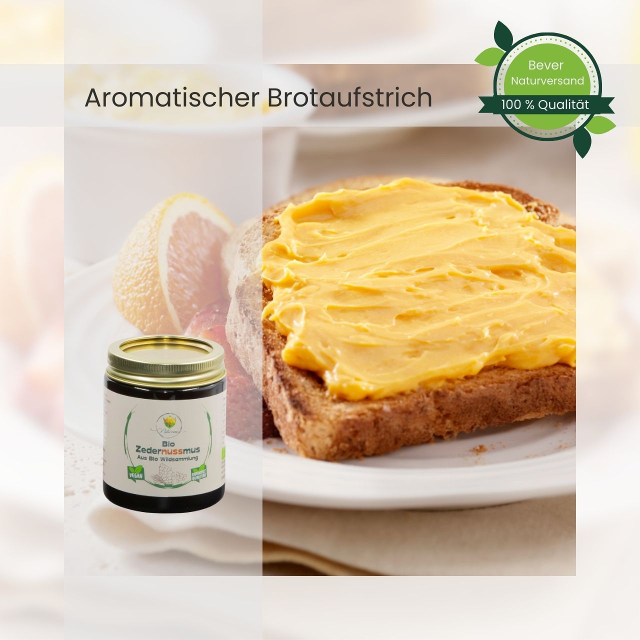 Bio Sibirisches Zedernuss-Mus aus wildgesammelten Zedernüssen (wöchentliche Produktion) von Naturezon® nächste Herstellung am 14.01.2025