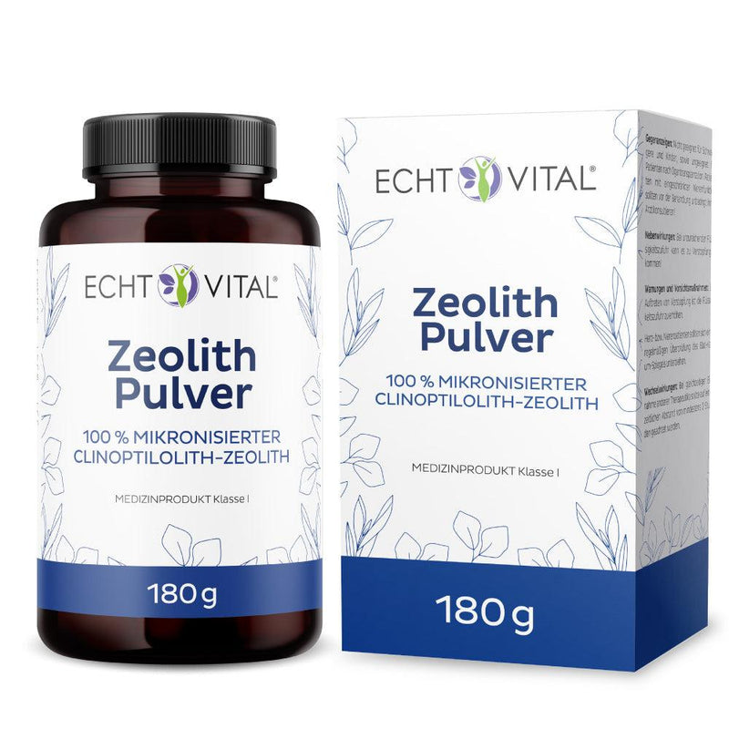 ECHT VITAL Zeolith - 1 Dose mit 180 g Pulver - bever-naturversand